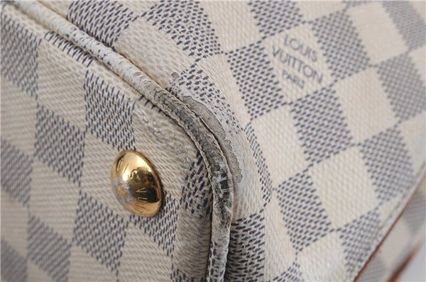 Authentic Louis Vuitton Damier Azur Calvi Shoulder Tote Bag N41449 LV 7049D