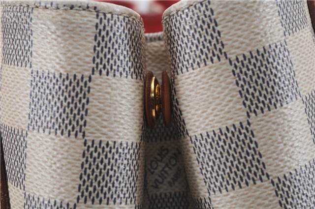 Authentic Louis Vuitton Damier Azur Calvi Shoulder Tote Bag N41449 LV 7049D