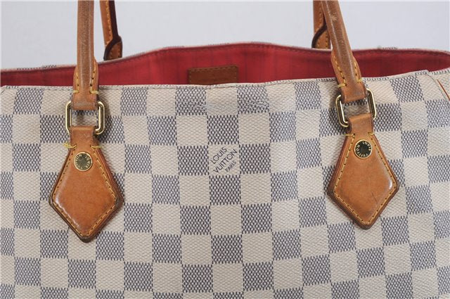 Authentic Louis Vuitton Damier Azur Calvi Shoulder Tote Bag N41449 LV 7049D