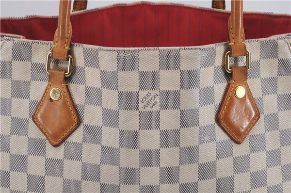 Authentic Louis Vuitton Damier Azur Calvi Shoulder Tote Bag N41449 LV 7049D