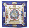 Authentic HERMES Carre 90 Scarf "LE GEOGRAPHE" Silk Navy 7050D