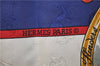 Authentic HERMES Carre 90 Scarf "LE GEOGRAPHE" Silk Navy 7050D