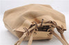 Authentic GUCCI Vintage Shoulder Bag Mesh Leather 90644 Beige 7051C