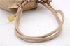 Authentic GUCCI Vintage Shoulder Bag Mesh Leather 90644 Beige 7051C
