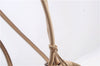 Authentic GUCCI Vintage Shoulder Bag Mesh Leather 90644 Beige 7051C