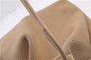 Authentic GUCCI Vintage Shoulder Bag Mesh Leather 90644 Beige 7051C