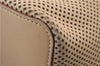 Authentic GUCCI Vintage Shoulder Bag Mesh Leather 90644 Beige 7051C
