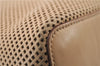 Authentic GUCCI Vintage Shoulder Bag Mesh Leather 90644 Beige 7051C