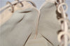 Authentic GUCCI Vintage Shoulder Bag Mesh Leather 90644 Beige 7051C