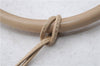 Authentic GUCCI Vintage Shoulder Bag Mesh Leather 90644 Beige 7051C