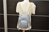 Authentic PRADA Nylon Leather Backpack Light Blue 7052C