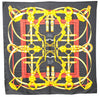 Authentic HERMES Carre 90 Scarf "Grand Manege" Silk Black 7052D