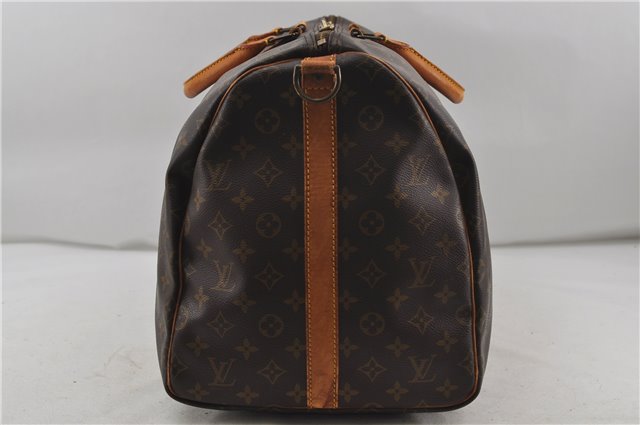 Auth Louis Vuitton Monogram Keepall Bandouliere 55 Boston Bag M41414 LV 7054D