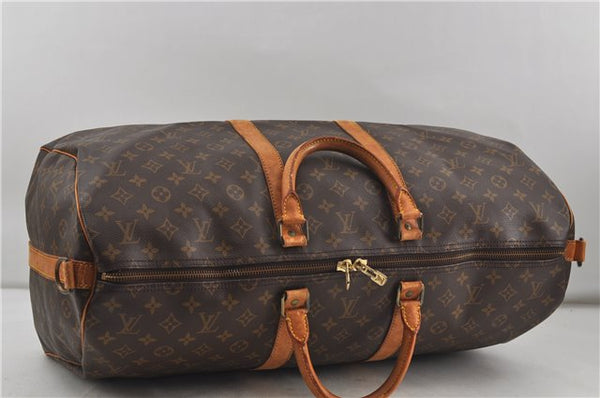 Auth Louis Vuitton Monogram Keepall Bandouliere 55 Boston Bag M41414 LV 7054D