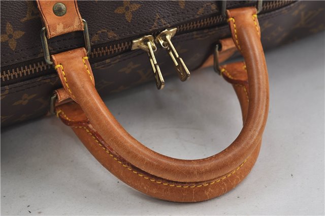 Auth Louis Vuitton Monogram Keepall Bandouliere 55 Boston Bag M41414 LV 7054D