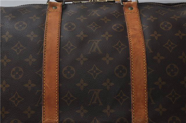 Auth Louis Vuitton Monogram Keepall Bandouliere 55 Boston Bag M41414 LV 7054D