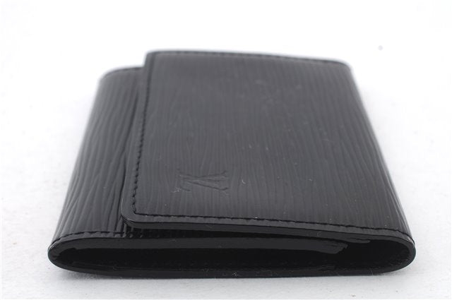 Auth LOUIS VUITTON Epi Enveloppe Carte De Visit Business Card Case Black 7055C