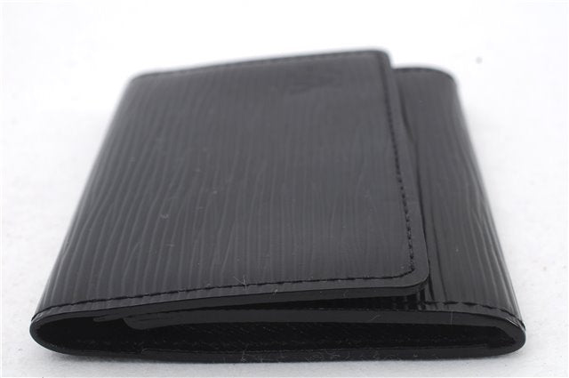 Auth LOUIS VUITTON Epi Enveloppe Carte De Visit Business Card Case Black 7055C
