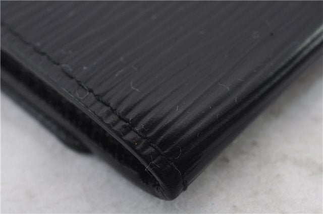 Auth LOUIS VUITTON Epi Enveloppe Carte De Visit Business Card Case Black 7055C