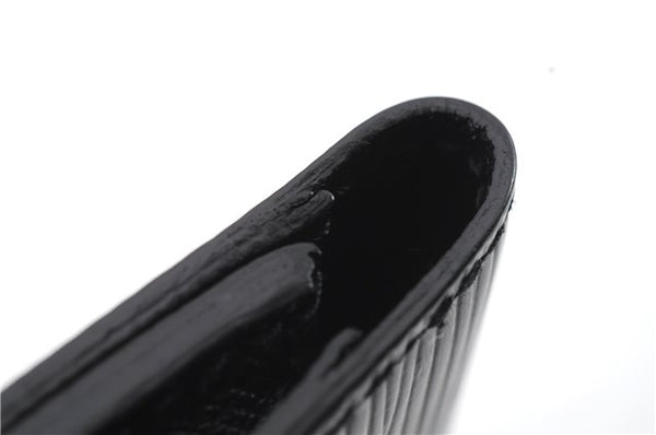 Auth LOUIS VUITTON Epi Enveloppe Carte De Visit Business Card Case Black 7055C