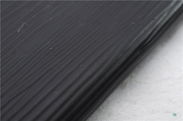 Auth LOUIS VUITTON Epi Enveloppe Carte De Visit Business Card Case Black 7055C