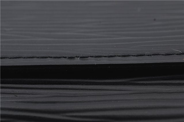 Auth LOUIS VUITTON Epi Enveloppe Carte De Visit Business Card Case Black 7055C