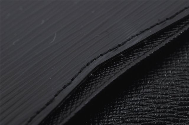 Auth LOUIS VUITTON Epi Enveloppe Carte De Visit Business Card Case Black 7055C