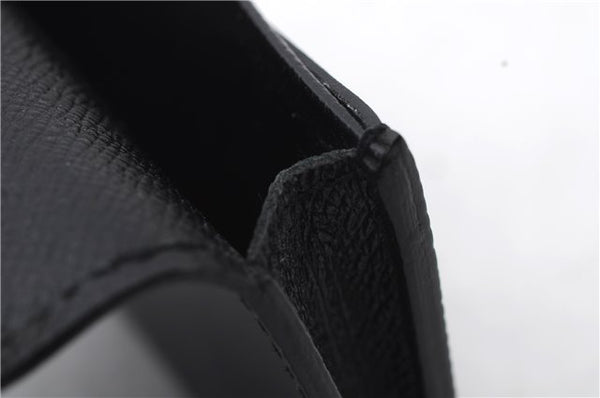 Auth LOUIS VUITTON Epi Enveloppe Carte De Visit Business Card Case Black 7055C