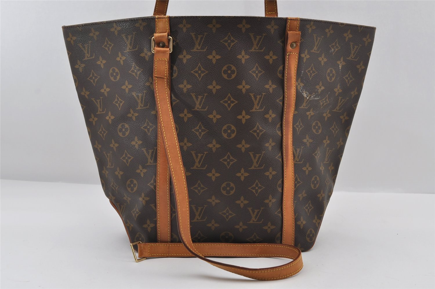 Authentic Louis Vuitton Monogram Sac Shopping PM Tote Bag M51108 LV Junk 7055I