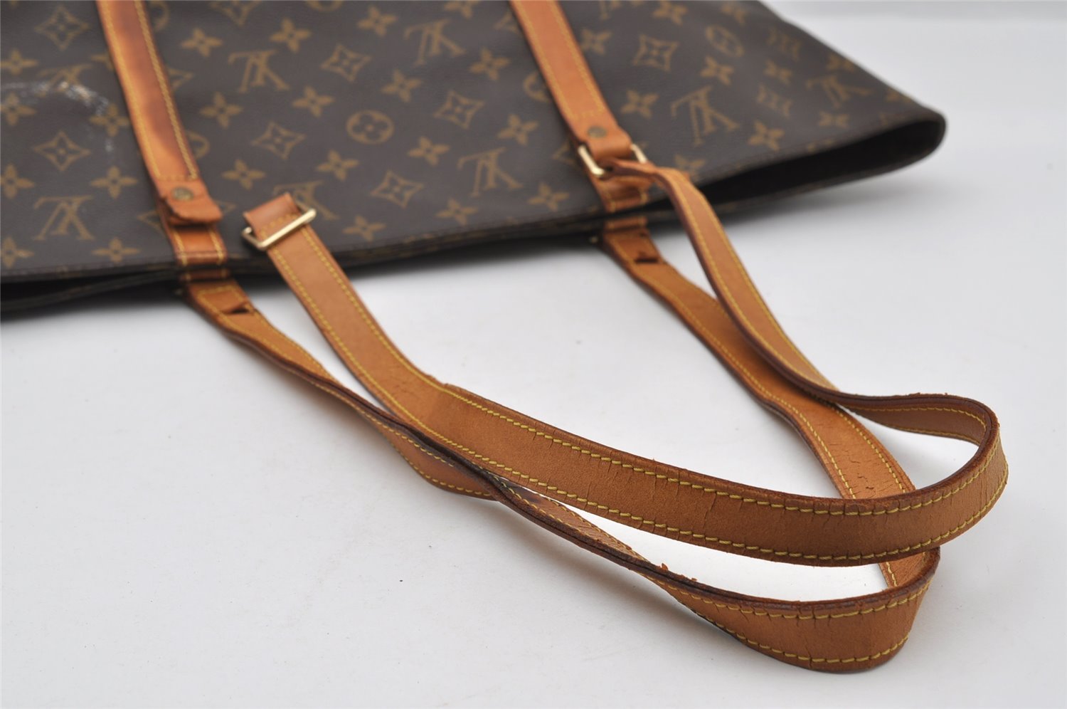 Authentic Louis Vuitton Monogram Sac Shopping PM Tote Bag M51108 LV Junk 7055I
