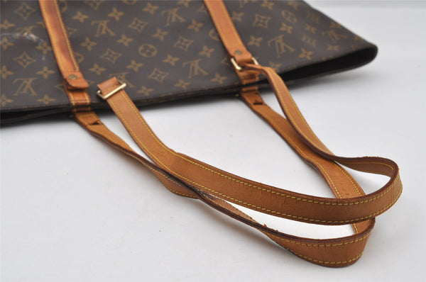 Authentic Louis Vuitton Monogram Sac Shopping PM Tote Bag M51108 LV Junk 7055I