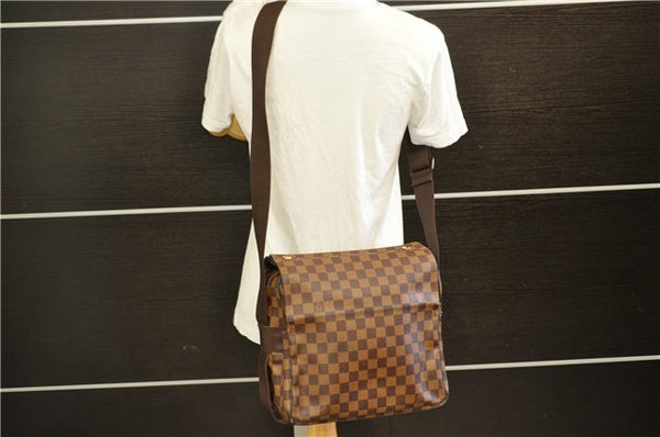 Authentic Louis Vuitton Damier Naviglio Shoulder Cross Body Bag N45255 LV 7056E