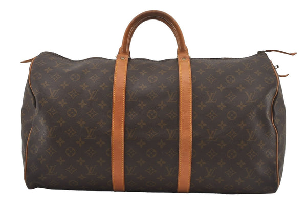 Authentic Louis Vuitton Monogram Keepall 50 Travel Boston Bag Old Model LV 7056I