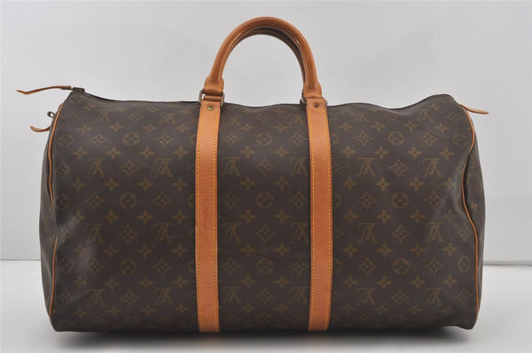 Authentic Louis Vuitton Monogram Keepall 50 Travel Boston Bag Old Model LV 7056I