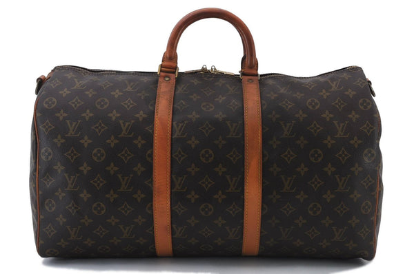 Auth LOUIS VUITTON Monogram Keepall Bandouliere 50 Boston Bag M41416 LV 7057C