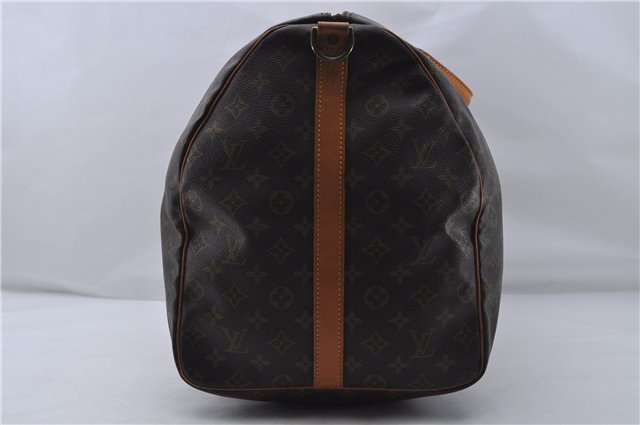 Auth Louis Vuitton Monogram Keepall Bandouliere 60 Boston Bag M41412 LV 7058D