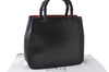 Authentic GUCCI Vintage Bamboo Hand Bag Purse Leather 0021061 Black 7059D