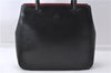 Authentic GUCCI Vintage Bamboo Hand Bag Purse Leather 0021061 Black 7059D