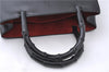 Authentic GUCCI Vintage Bamboo Hand Bag Purse Leather 0021061 Black 7059D