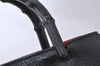 Authentic GUCCI Vintage Bamboo Hand Bag Purse Leather 0021061 Black 7059D