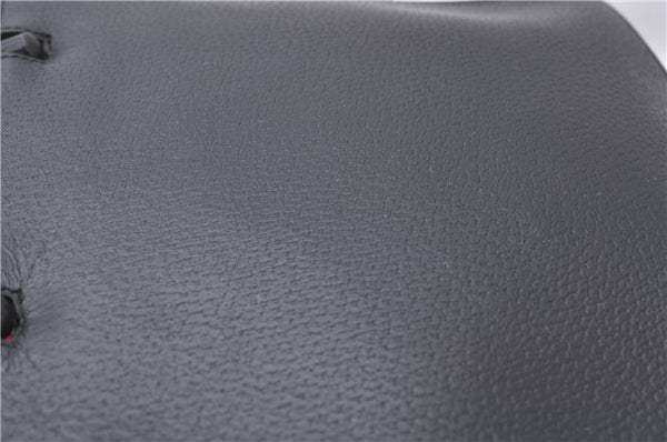 Authentic GUCCI Vintage Bamboo Hand Bag Purse Leather 0021061 Black 7059D