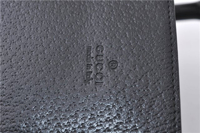 Authentic GUCCI Vintage Bamboo Hand Bag Purse Leather 0021061 Black 7059D