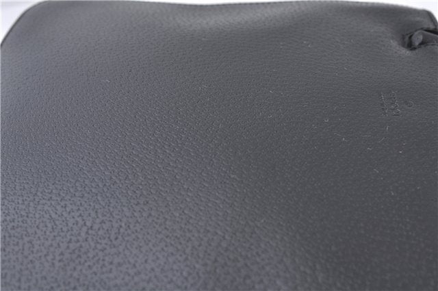 Authentic GUCCI Vintage Bamboo Hand Bag Purse Leather 0021061 Black 7059D