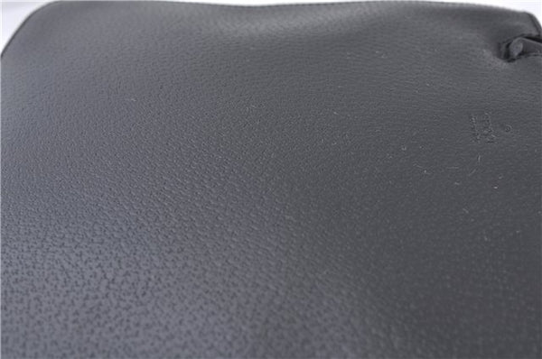 Authentic GUCCI Vintage Bamboo Hand Bag Purse Leather 0021061 Black 7059D