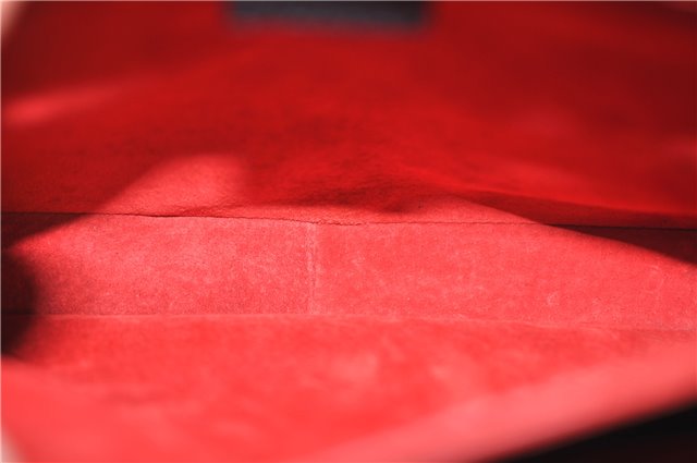 Authentic GUCCI Vintage Bamboo Hand Bag Purse Leather 0021061 Black 7059D