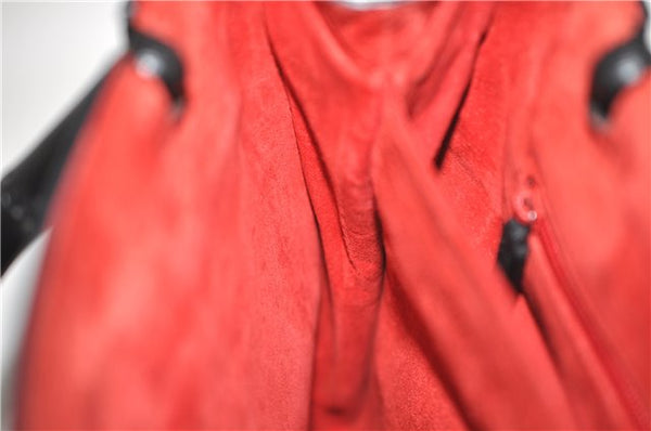 Authentic GUCCI Vintage Bamboo Hand Bag Purse Leather 0021061 Black 7059D