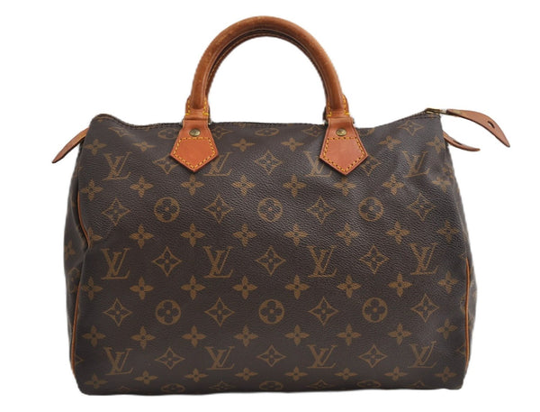 Authentic Louis Vuitton Monogram Speedy 30 Hand Boston Bag M41526 LV 7060F