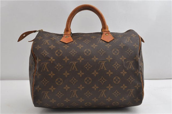 Authentic Louis Vuitton Monogram Speedy 30 Hand Boston Bag M41526 LV 7060F