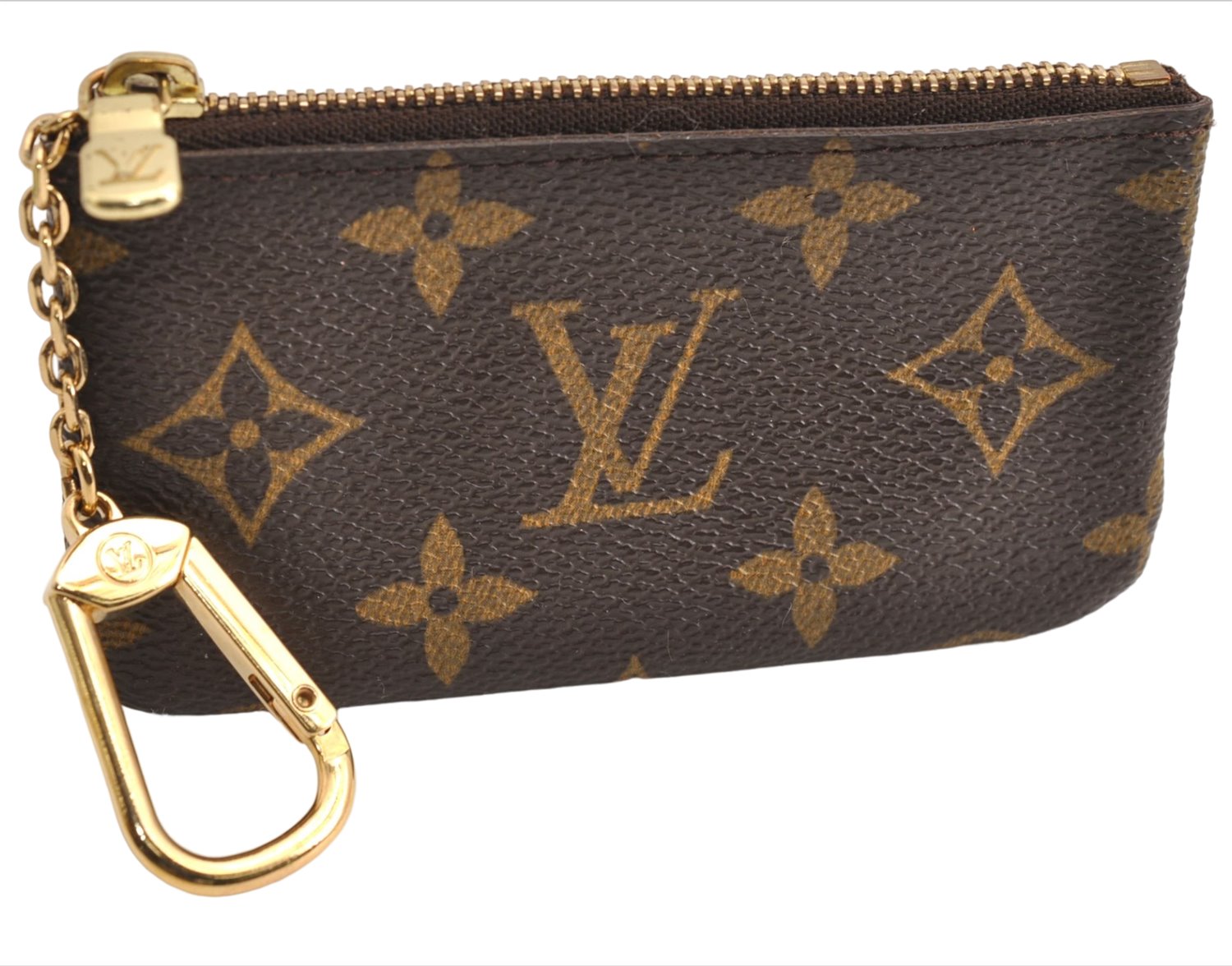 Authentic Louis Vuitton Monogram Pochette Cles Coin Purse Case M62650 LV 7062E