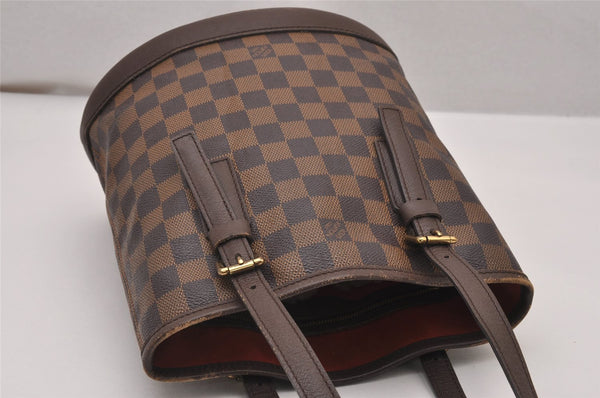 Authentic Louis Vuitton Damier Marais Bucket Shoulder Tote Bag N42240 LV 7062I